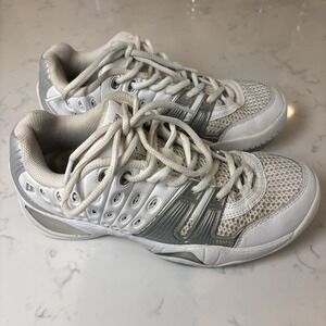 Prince T22 Womens Size 8.5 White Silver Athletic Running Tennis Shoes‎ Sneakers
